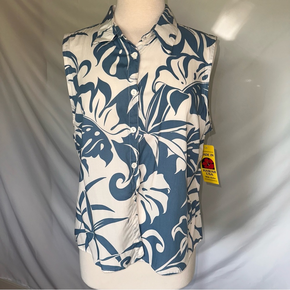 NWT Hawaiian Tropical Sleeveless Blouse